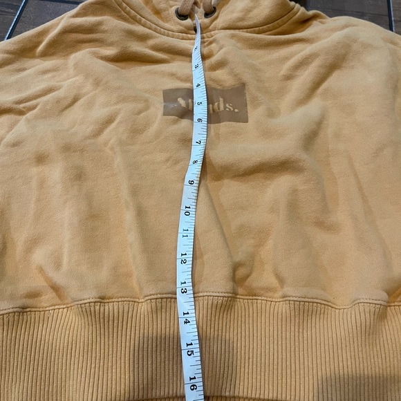 Afends Cropped Logo Hoodie Small Yellow - Picture 5 of 6